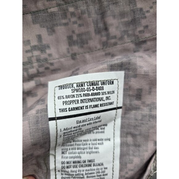 Propper Army Combat Uniform Pants Mens Medium Short Camo Flame Resistant 31x28 - Picture 8 of 9